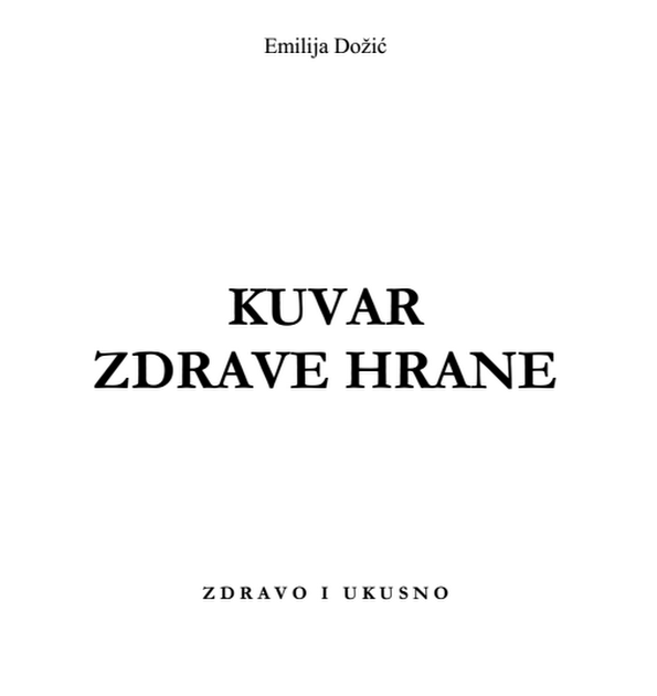 Kuvar zdrave hrane 