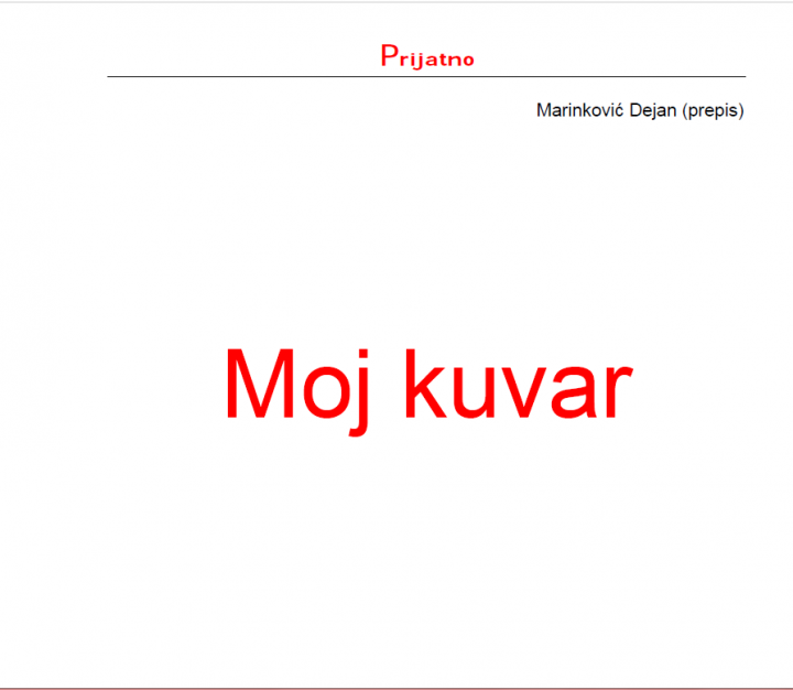 Moj kuvar